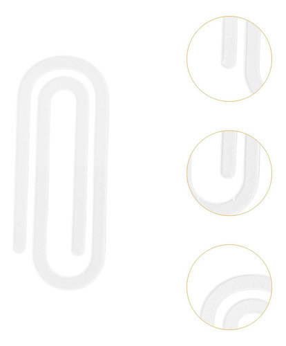 10x Clips De Acrílico Transparente Marcas De 7.6cmx3cm