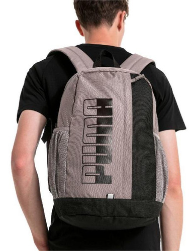 Mochila Puma Plus Li Gris Espacio Para Notebook