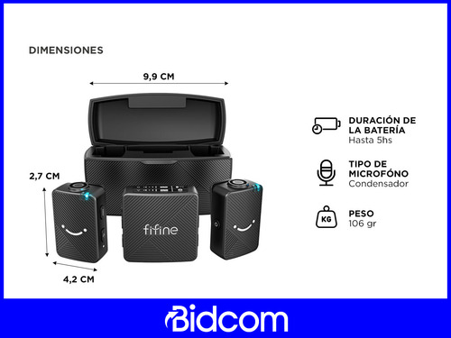 Micrófono Lavalier Inalámbrico Fifine Para iPhone/android/ca