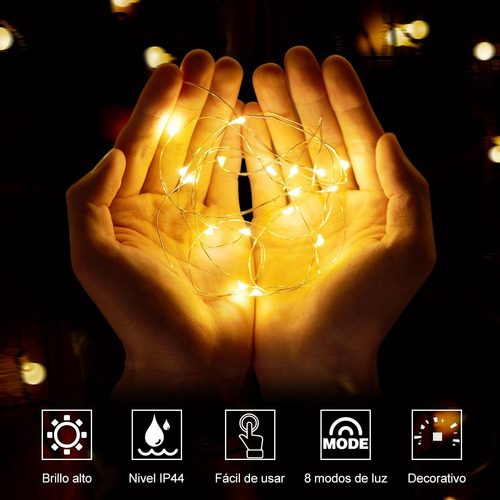 Cortinas Decorativas Luces Led Control Remoto 3x3m 8 Modos