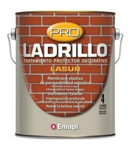 Protector Ladrillos Ceramico Satinado Emapi 4 Lt Solo Envio