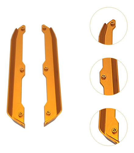 2 Piezas De Guardabarros Para Chasis De Coche Rc, Piezas Oro