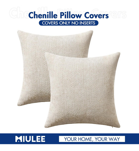 Miulee Paquete De 2 Beige Decorativo De Almohadas Decorativa