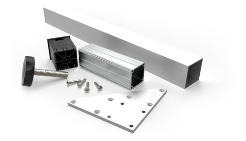 Pata Cuadrada Aluminio Para Mesa Escritorio Barra 72-75cm