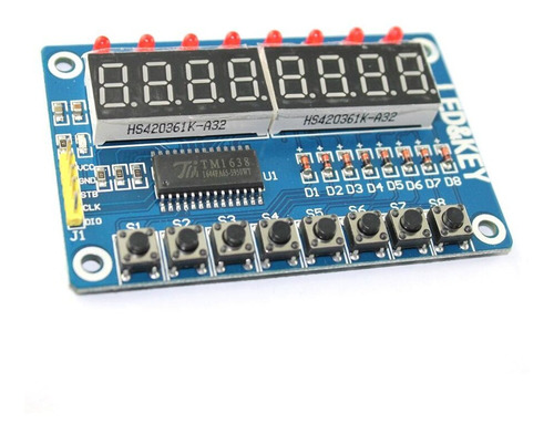 Modulo Display Siete Segmentos Tm1638 X8 Para Arduino