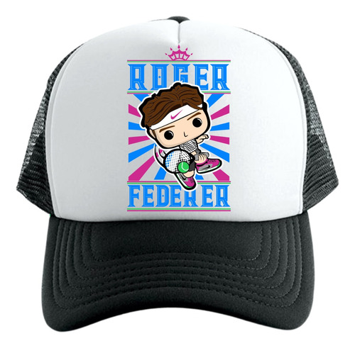 Gorra Trucker Roger Federer Series Black Tenis