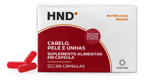 Cabelo, Pele E Unhas Suplemento Vitaminas Hinode Hnd 