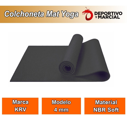Imagen 2 de 8 de Colchoneta Mat Yoga 4mm Pilates Fitness Enrollable Textura