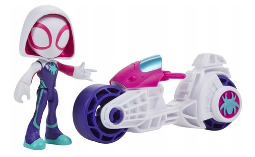 Marvel Spidey Amazing Friends Ghost Spider Com Motocicleta