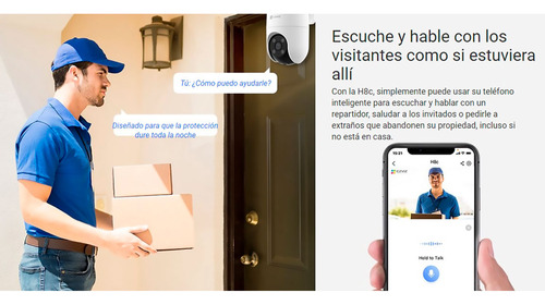 Cámara Seguridad Wifi H8c Full Hd Ezviz 360° + Microsd 256gb