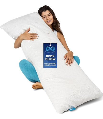 Almohada Memory Foam Body Pillow 20 X 54 Original Y Nuevo Blanco