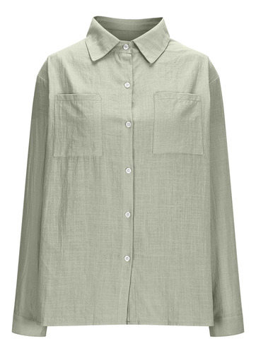 Camiseta Holgada Con Cuello En V Para Mujer, Camisa Con Boto