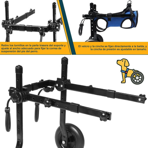 Z Silla De Ruedas Ligera Para Perros Carro Ajustable 1pc