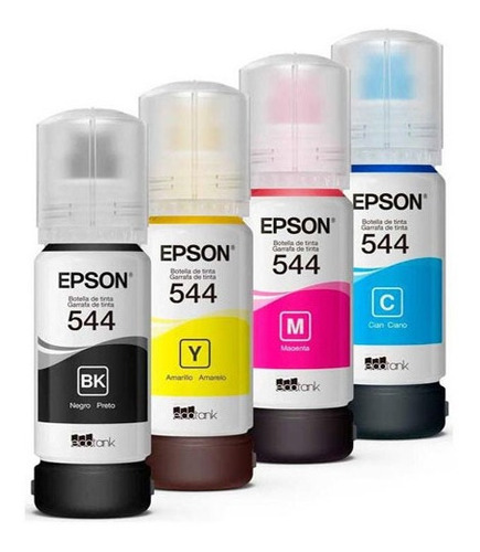 Combo Tinta Epson T544 Impresora L3110/l3150/l5190/ 65ml Td