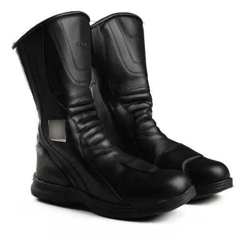 Botas Moto Touring Altas Cuero Sintético Vértigo. Tienda Of