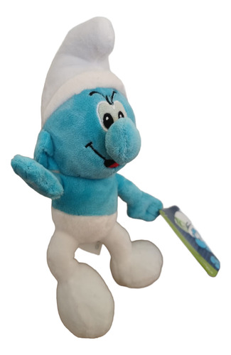 Peluche Pitufo Fortachon 20cm The Smurfs - Los Pitufos Peyo Azul Acero