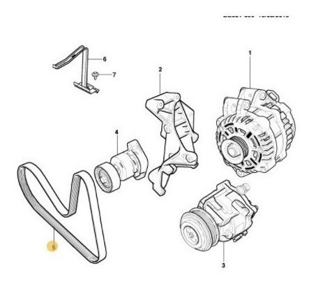 Correia Alternador Com Ar Original Onix 2019