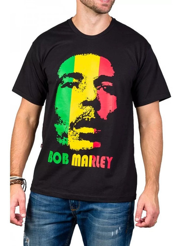 Camiseta Bob Marley Reggae Frente E Costas - Unissex