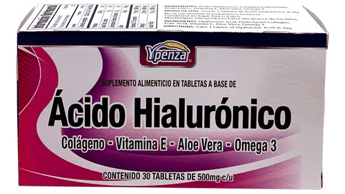 Acido Hialuronico Ypenza - 30 Tabletas Sabor Sin Sabor