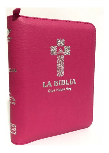 Biblia Católica Pequeña Con Cremallera Fucsia Dios Habla Hoy