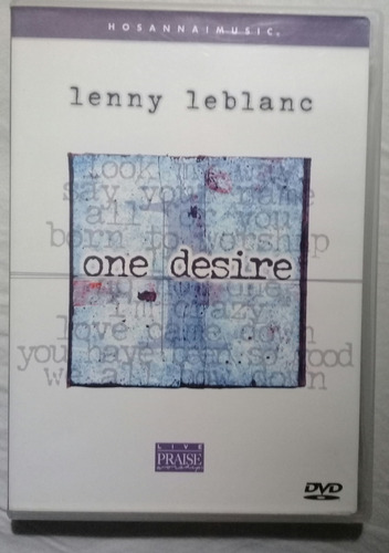 Lenny Leblanc - Dvd - One Desire - Música Cristiana