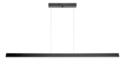 Pendente Linear Fit Preto Led 1 Metro Luz Quente 3000k 110v/220v
