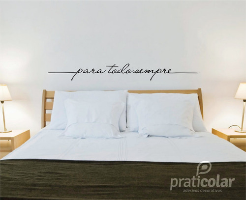 Imagem 1 de 2 de Adesivo De Parede Quarto Casal - Para Todo Sempre