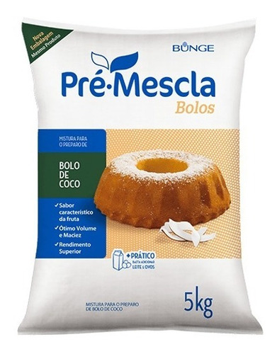 Mistura Para Bolo Pré Mescla Sabor Coco - 5kg