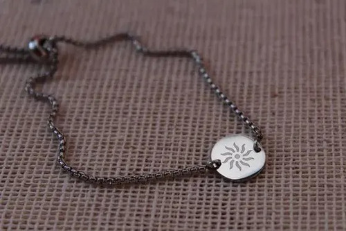 Imagen 5 de 5 de Pulsera De Acero Dije Sol