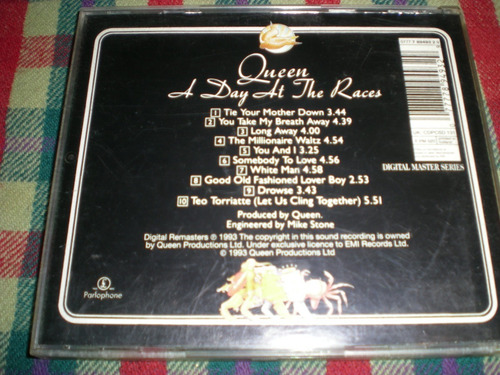 Queen / A Day At The Races Cd Made In Holland D1 (Usado)
