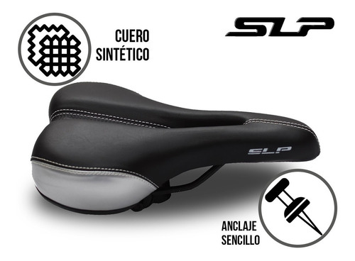 Imagen 4 de 10 de Asiento Bicicleta Antiprostático Mtb Ancho Slp Acolchado