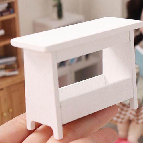 2 X 1/12 Casa De Muñecas Gabinete De Madera En Miniatura