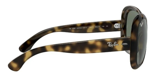 Imagen 3 de 8 de Anteojos de sol Ray-Ban Jackie Ohh II Standard con marco de nailon color gloss tortoise, lente green clásica, varilla gloss tortoise de nailon - RB4098