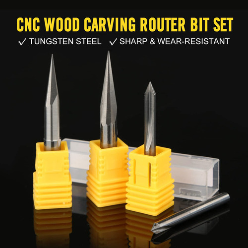 Q Para Juego Brocas Cnc Con Vástago 1/4, Enrutador Graba