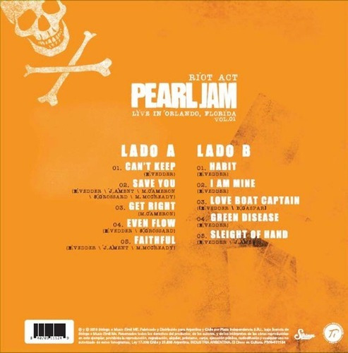 Live In Orlando Florida - Pearl Jam (vinilo)