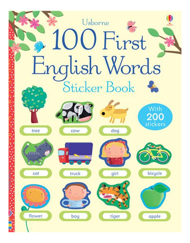 One Hundred First English Words With Sticker - Usborne Kel E