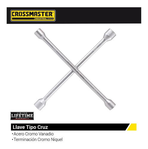Imagen 2 de 4 de Llave Cruz 356mm Bocas 17-19-21-23 Mm Crossmaster 9966606