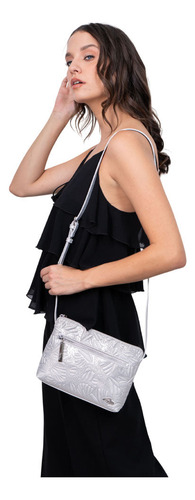 Crossbody Pineda Covalin Diseño Grabado Mariposa Color Rosagbdmr
