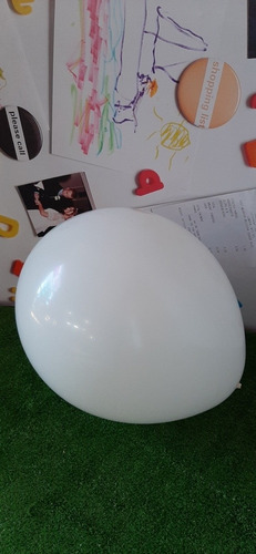 Globo 42 Centimetros Redondo Qualatex Color Blanco 250 Unid.