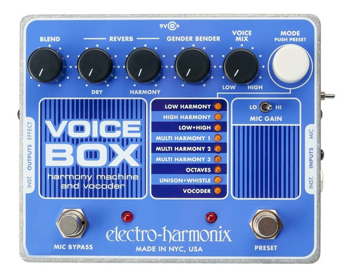 Pedal Vocoder Electro Harmonix Voice Box Harmonizer