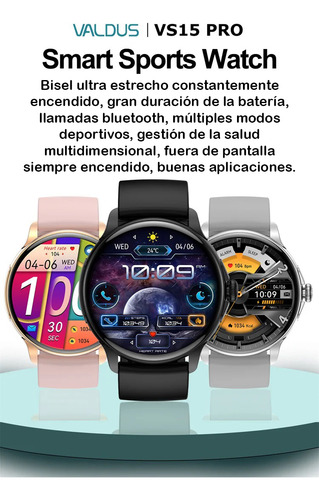 Smartwatch Vs15 Pro Unisex Ip68 Amoled Bt5.3