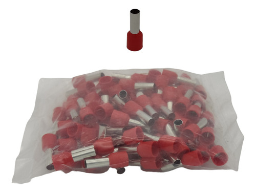 Terminales Tipo Punteras Sencillas Awg 8 Color Rojo 100pzs
