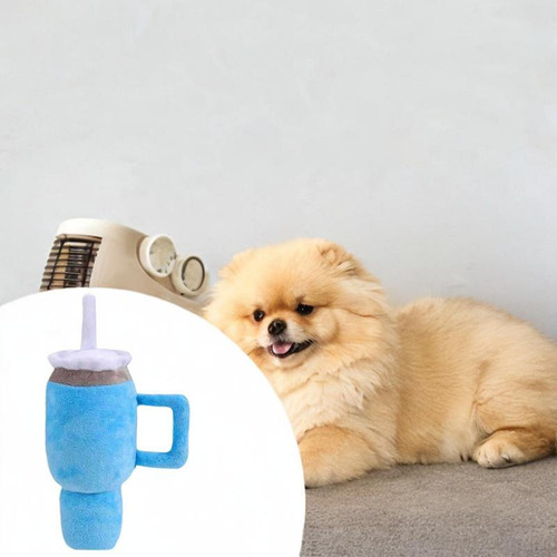 Juguete Para Perros Chirriante, Peluche, Vaso Azul