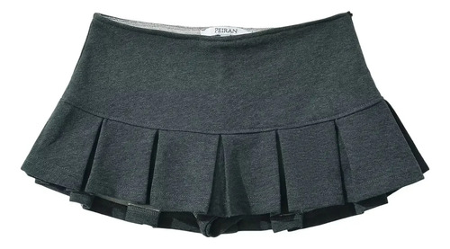 Minifalda Evasé Con Volantes De Cintura Alta Para Mujer De V