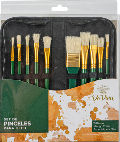 Set Pinceles Da Vinci 10 Piezas + Estuches - Mosca