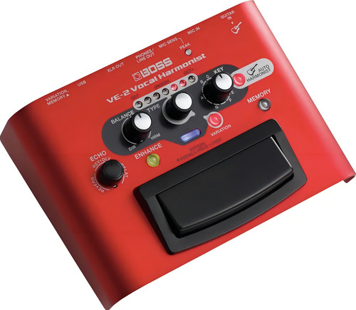 Processador de efeitos vocais Boss® Ve-2 Full Vocal Harmonizer