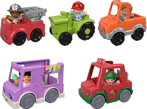 Fisher-price Little People Paquete De Vehículos 5 Piezas