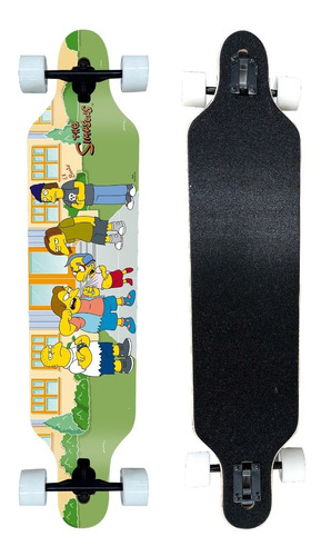 Patineta Long Board Profesional The Simpsons 100% Original Con Regalo