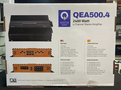 Amplificador 4 Canales Quantum Audio Qea500.4 Clase Ab 2400w