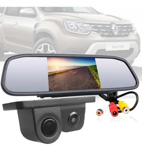Kit Estacionamento Sensor Camera Retrovisor Lcd Duster